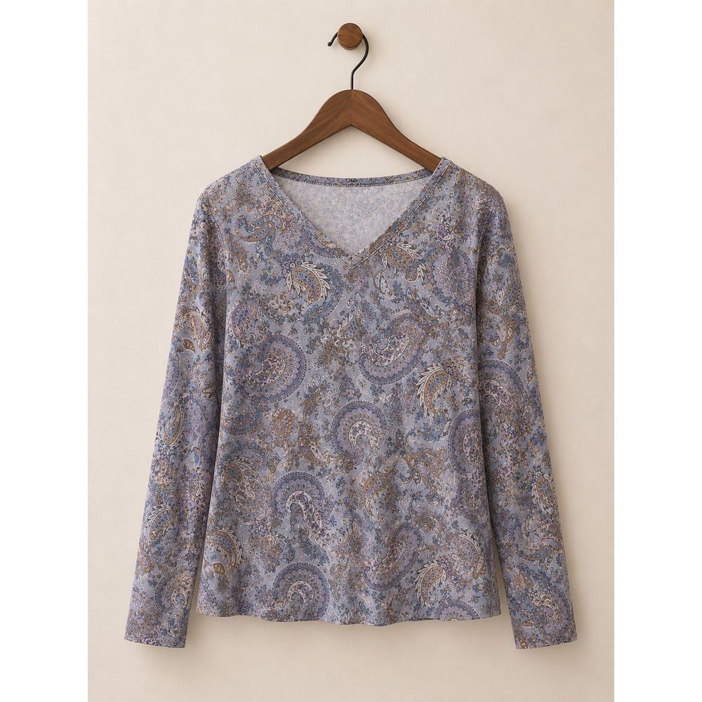 J. Jill XS 100% Supima Cotton Long Sleeve Tee Soft Knit Casual Minimalist...